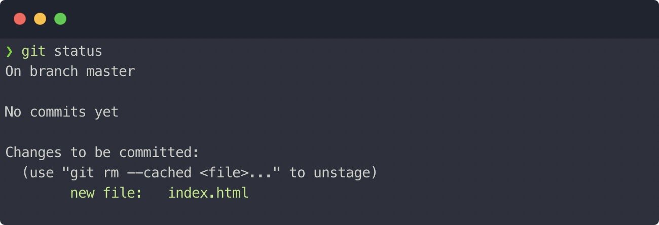 Git Status Output