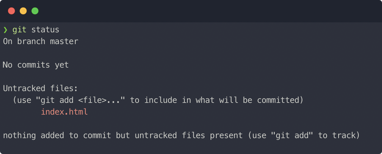 Git Status Output